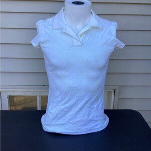 Blokecore gorpcore nostalgia earthy artisanal Women’s small polo shirt sleeve